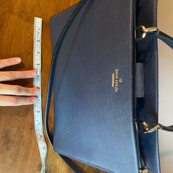 Kate Spade Navy Blue Triple Compartment Crossbody Shoulder bag Satchel - Picture 6 of 7